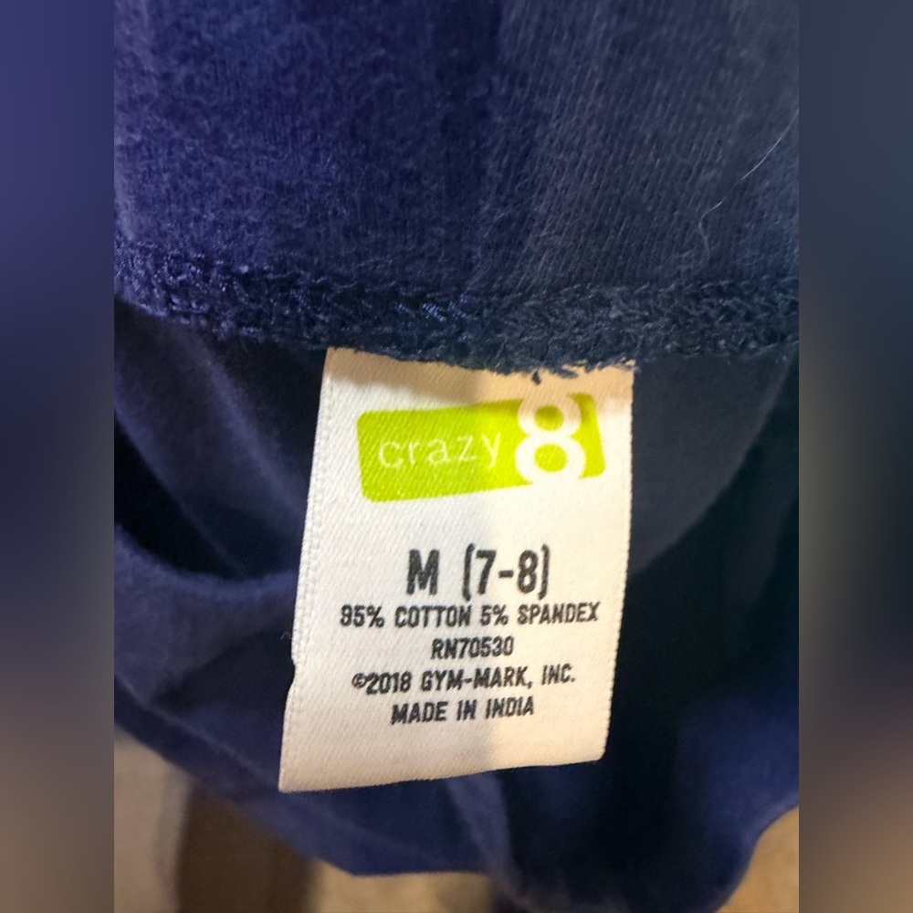 2 Leggings: Crazy 8 Navy Blue Leggings & Carters Black Leggings - Picture 2 of 6